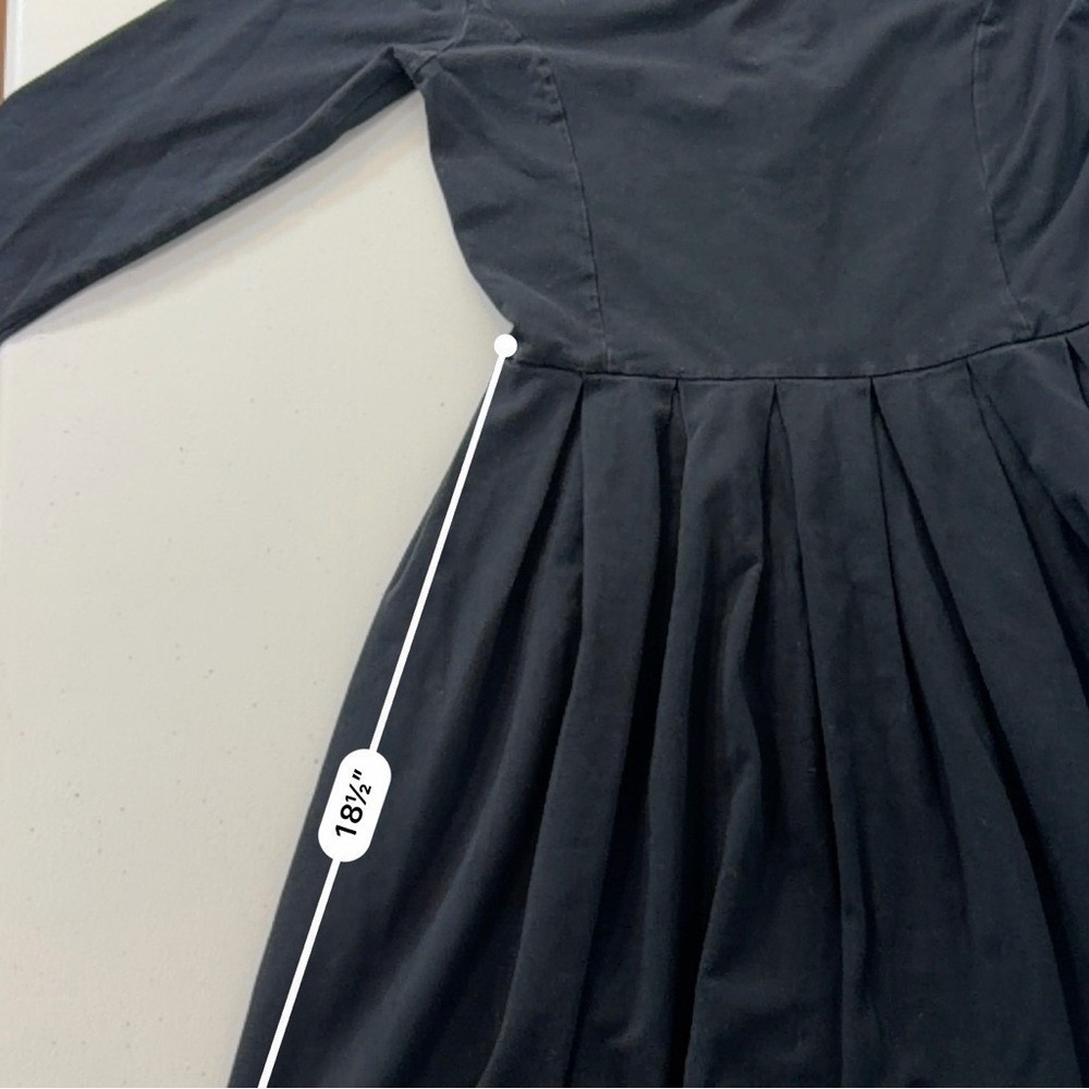 Talula Black Long-Sleeve Scoop Neck Fit & Flare Dress - Picture 6 of 8